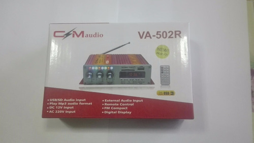 Amplificador Potencia Fm Usb Tarjeta Sd Auto Moto Hogar