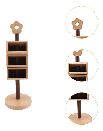 Organizador De Suministros De Escritorio Estable De Madera L