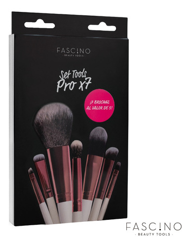 Set 7 Brochas Y Pinceles De Maquillaje Crueltyfree Fascino