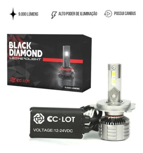 Imagem 7 de 9 de Kit Lâmpadas Led 9012 Hir2 Black Diamond Canceller 9000l