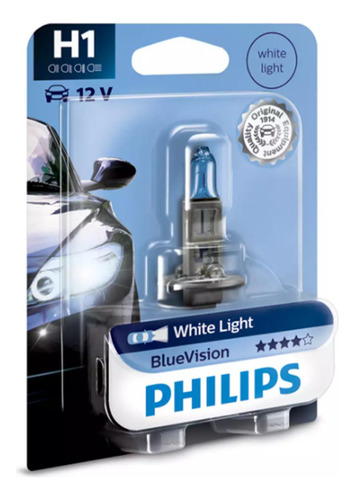 Lampadas Philips Blue Vision H1 55w 12v (azul)