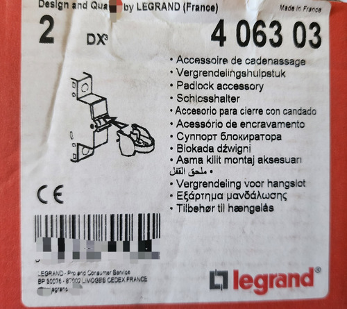 Porta Candado Para Dx3 Interruptor O Diferencial Ref 406303