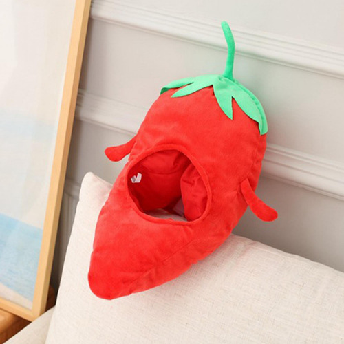 Sombrero De Felpa Con Forma De Chile De Dibujos Animados