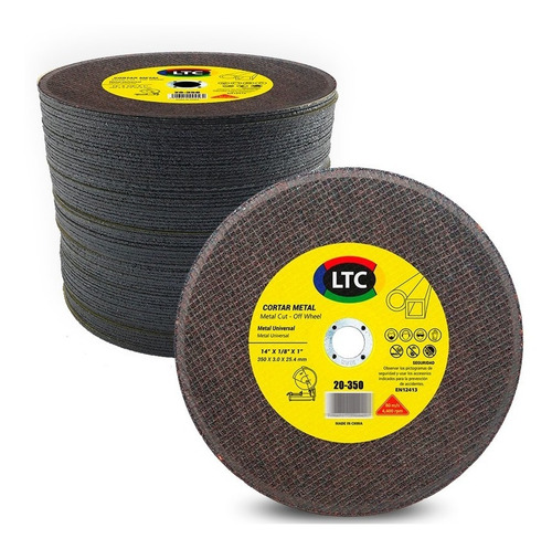 Imagen 4 de 7 de Disco De Corte Metal Sensitiva 350 X 3 Mm X 10 Unidades Ltc