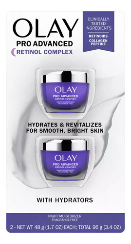 Olay Pro Advanced Retinol Complex 2 Pack 48g Momento De Aplicación Noche Tipo De Piel Todo Tipo De Piel