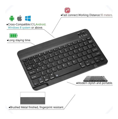 Kit Teclado E Mouse Sem Fio Macio Bluetooth 2025 Knup Te127