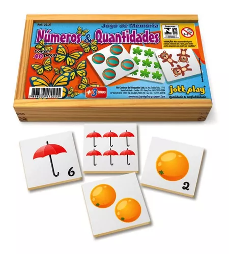 Brinquedo Educativo Jogo Pedagógico em Madeira - Numeros - compre