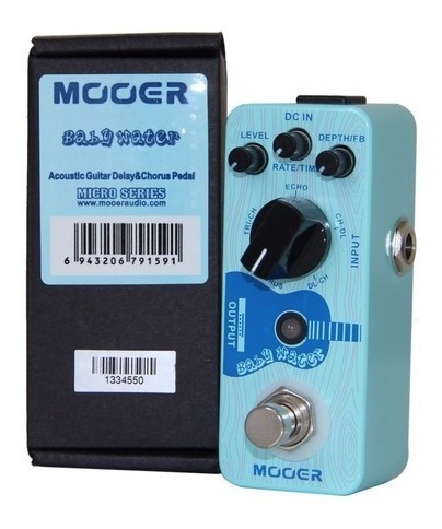 Pedal Mooer P/ Violão Delay E Chorus Baby Water Mch3