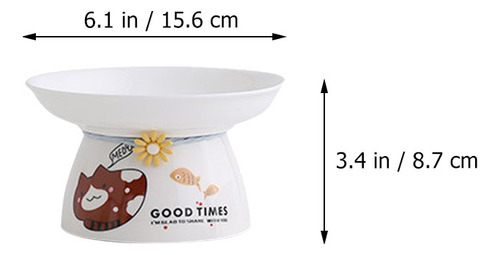 Cuenco De Porcelana Con Lavabo De Grano Alto Para Gatos