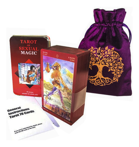 Cartas Tarot Sexual Magic Deluxe 78 Cartas Manual Metal Box