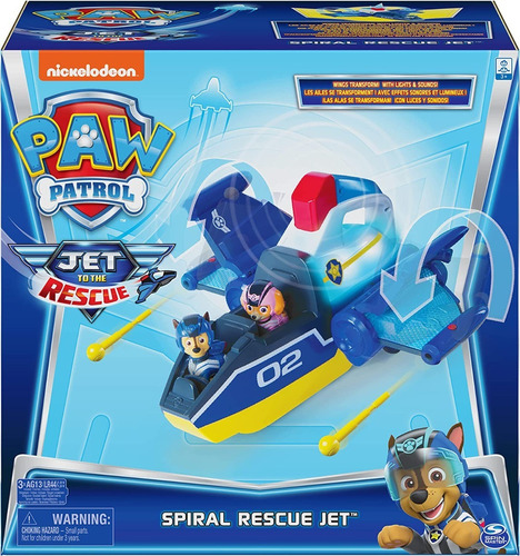 Paw Patrol Jet To The Rescue En Espiral, Con Luces Y Sonidos