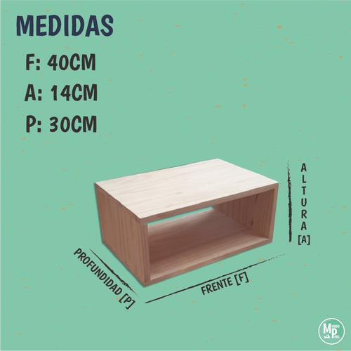 Imagen 2 de 6 de Mesa Luz Flotante X2 Madera Pino Fabrica Mundopino - Full