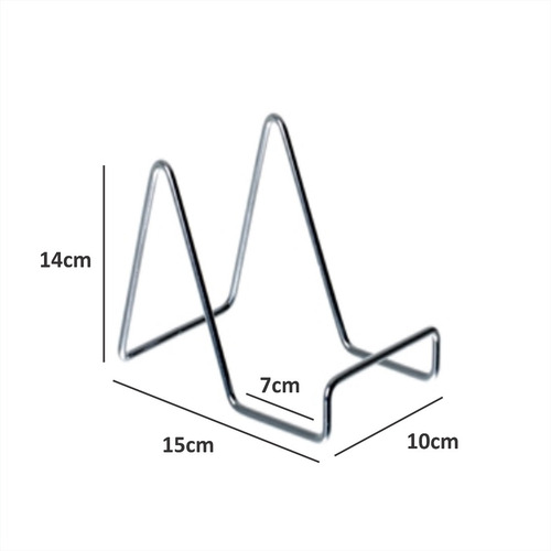 Imagem 2 de 2 de Kit 10 Expositor Para Livros Apoio De Mesa Balcão Cromado