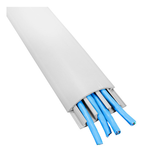 6 Canaletas Piso Pvc 52x14mm Fita Cinza 2m Hellermann Tyton