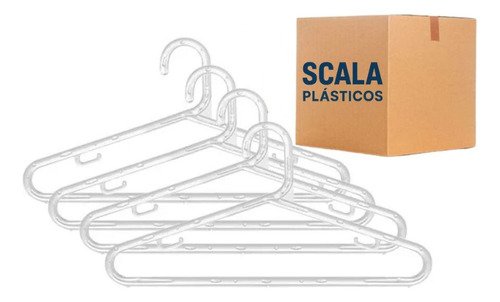 Kit 20 Cabides Tradicional Extra Grosso11mm Acrílico Cristal