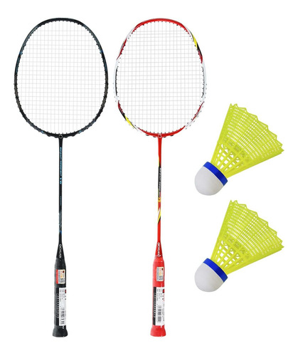 Qichuan Whizz -juego 2 Raqueta Badminton Proteccion 100
