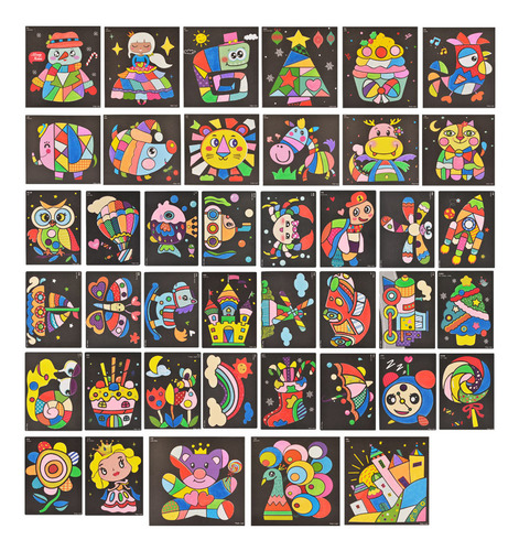 Coloring Sand Painting Paper Drawing Set Children Diy Art