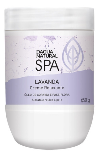 18un Creme Massagem Relaxante Spa Lavanda 650g Dagua Natural