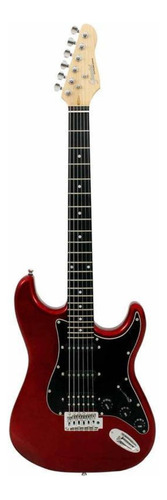 Guitarra Elétrica Giannini G-101 Standard Stratocaster 1h2s Cor Vermelho/Preto Material do diapasão Madeira técnica Orientação da mão Destro