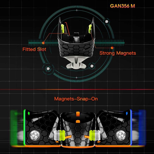 Cubo De Velocidad Magnético Gan 356 M, 3x3, Sin Adhesivo