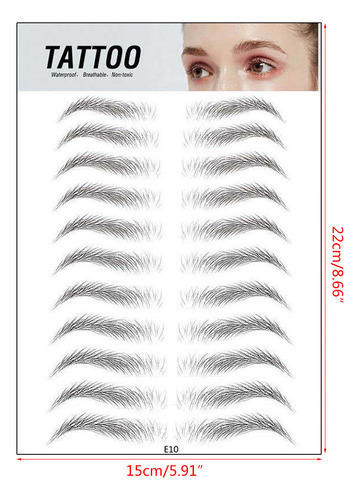 Waterproof Natural False Eyebrows Makeup Sticker