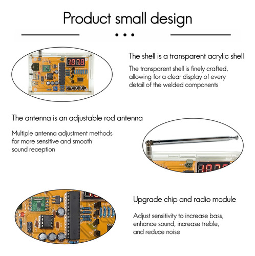 Kit De Montaje De Radio Fm Para Bricolaje, Pantalla De Tubo