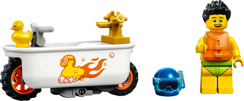 Conjunto De Brinquedos De Construção Lego City Stuntz Bathtu