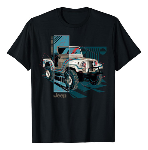 Camiseta Con Ángulos Pintados De Jeep Wrangler