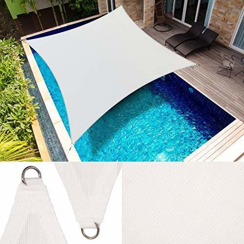 Shademart 8 'x 10' Parasol Blanco Vela Rectangular Canopy Te