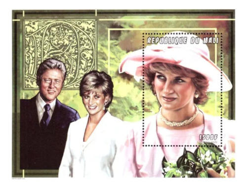 Estampilla Sello Postal Mali / Princesa Diana De Gales