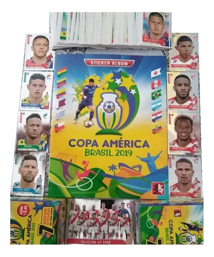 Set Completo Copa América Brasil 2019 Tres Reyes Tapa Blanda