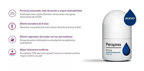 Perspirex Strong antitranspirante roll-on con efecto de 5 días de  protección