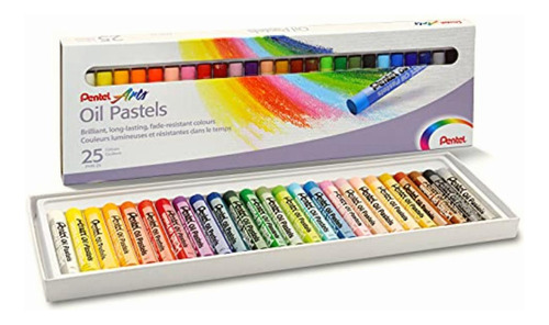 Pentel Phn4-25 Crayones Color Pastel De Aceite 25 Piezas,