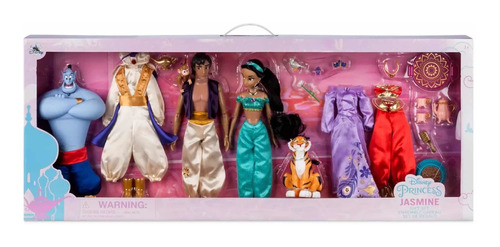 Jasmine Aladino Genio Set De Muñecos Con Accesorios Disney