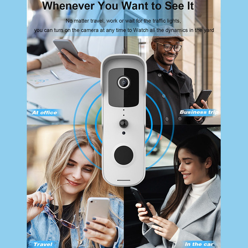 Timbre De Video Inteligente Cámara De Timbre Inalámbrico Wif