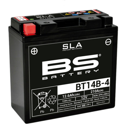 Bateria Moto Bs Battery Bt14b-4 Agm 12ah