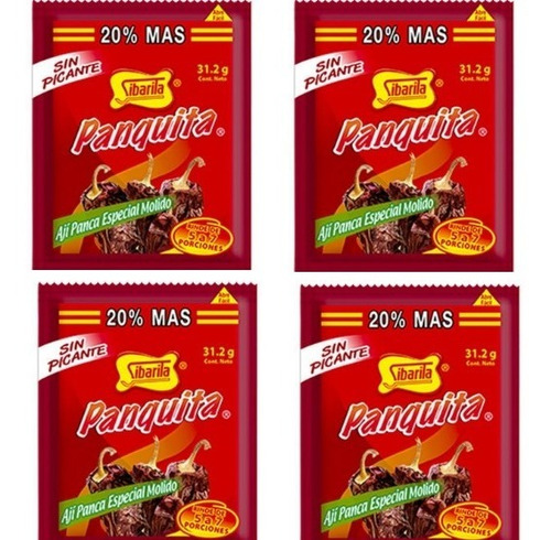 4 Sache Aji Panca Peruano Panquita Em Pasta 31.2 Gr Cada