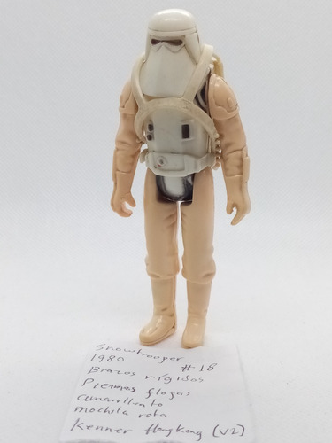Star Wars Vintage Snowtrooper 1980 #18 Kenner Hong Kong V2