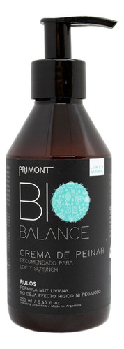 Primont Bio Balance Crema Peinar Vegana Pelo Rulos X 250ml