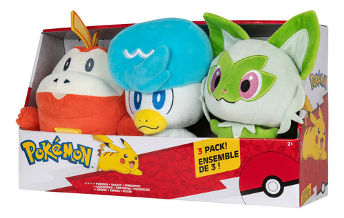 Peluche Pokémon Pkw4010 Multicolor Fuecoco 8 3 Pzs Multicolor