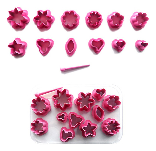 Set Cortadores Mini Flor X12  Repostería