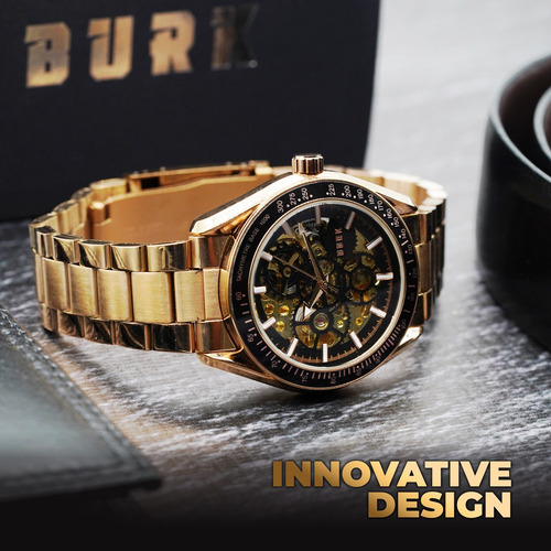 Imagen 6 de 10 de Reloj Hombre Burk 9194 Original Eeuu Automatico Elegante