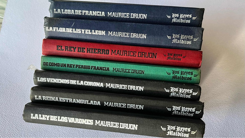 Maurice Druon/ Los Reyes Malditos/ 7 Tomos Usados/ Tapa Dura