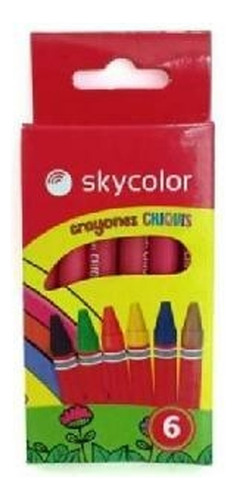 Crayones Skycolor Chiquis X 6 Unidades Color
