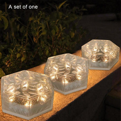 Luz Led Solar Para Exteriores, Impermeable, Hexagonal, Jardí