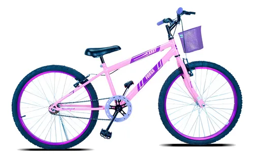 comprar Bicicleta Aro 24 Forss Anny C\u002F Cesta S\u002F Marcha - Branco Cor Rosa