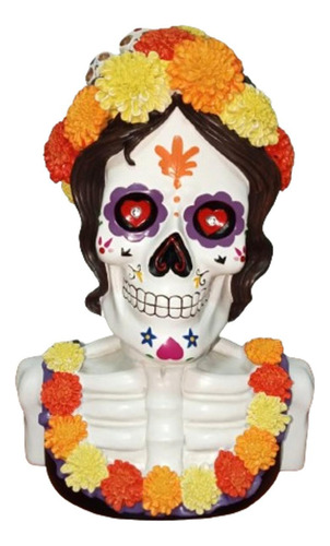 Decoración Catrina Con Luz De Led Día De Muertos Halloween