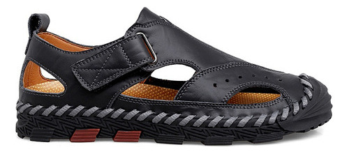 Sandalia Negra Casual Con Plataforma De Zapatos De Playa