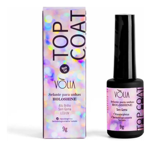 Top Coat Selante Para Unha Efeitos Volia Led/uv Glow 9g