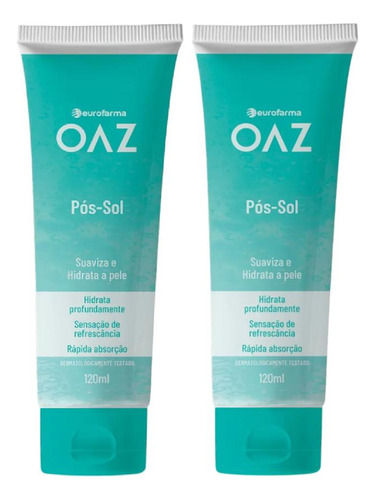 Kit Pós-sol Oaz Gel Com 2 Unidades De 120ml Cada